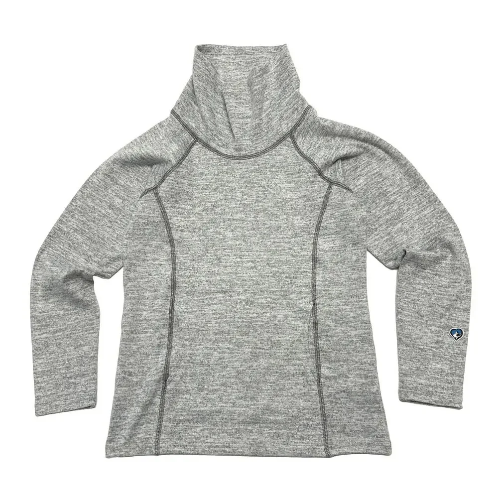 Kuhl Girls Funnel Neck Lea Pullover Size M - 10 Gray with Pockets Midlayer